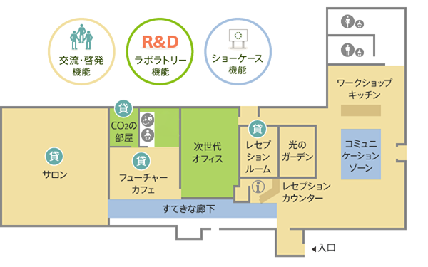 3×3Lab Future施設マップ